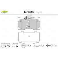 Valeo 601316 Remblokken