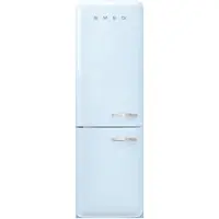 Smeg Koelkast Retro Vrijstaande ijskast Koelkast, Jaren 50, Koel-vriescombinatie, Vrijstaand , Positie scharnier: Links, Pastelblauw