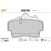 Valeo 598766 Remblokken