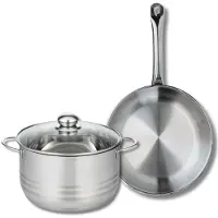 Elo Set van 1 Koekenpan 28 cm en 1 braadpan 24 cm Elo Profi Brillant