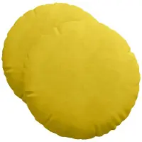 vidaXL Zitkussens 2 st Fluweel Geel Ø50 x 19 cm