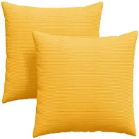 vidaXL Zitkussens 2 pcs Licht Geel 80 x 80 cm Corduroy stof