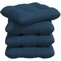 vidaXL Zitkussens 4 st Stof Blauw 40 x 40 x 12 cm