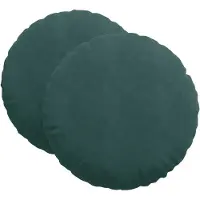 vidaXL Zitkussens 2 pcs Fluweel Donkergroen Ø 80 x 29 cm