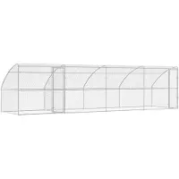 vidaXL Hondenhok 4 st zilver 8 x 2 x 2 m Verzinkt staal