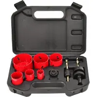 AWTOOLS Serie - Bimetalen Gatzagen Set - 8 Stuks - 22-64mm - Aluminium Koffer