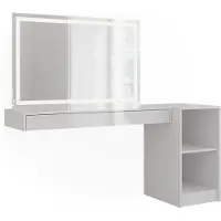 Vicco Sherry Kaptafel met licht – 120 cm 3 delen Wit