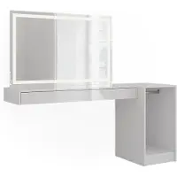 Vicco Sherry Kaptafel met licht – 120 cm 3 delen Wit