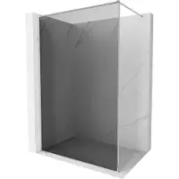 Mexen Kioto-F douchewand Walk-in met frame 90 x 202 , grafiet 8 mm, chroom - 800-090-104-01-40