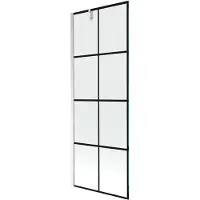Mexen Next 1-delige douchescherm 70 x 150 , zwart raster, chroom - 895-070-000-00-77-01