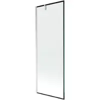 Mexen Next badwand enkeldelig 70 x 150 , zwarte omlijsting, chroom - 895-070-000-00-70-01