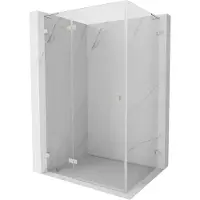 Mexen Lunar L draaideur douchecabine links 85 x 90 , transparant, geborsteld nikkel - 834L-085-090-97-00-L
