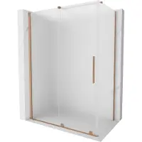 Mexen Velar douchecabine schuifdeur 160 x 70 , ijs, geborsteld koper - 871-160-070-31-65