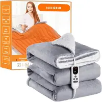 Aura AuraInfrarood Deken - Elektrische Deken – Warmtedeken - Grijs - 64cm x 23cm x 1