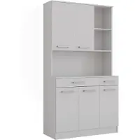 Vicco Raul Keukenbuffet – 100.1 x 188.5 cm met 5 deuren & 2 laden Wit