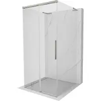 Mexen Rox-3S L 3-zijdige schuifdouchecabine 120 x 120 , transparant, geborsteld nikkel - 8C2L-120-120-97-00-3S