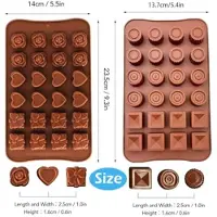 Karma Set van 2 Siliconen Chocoladevormen met 24 Holtes - Veelzijdige Bakvormen