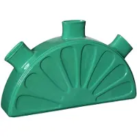 Ideas 4 Seasons - Tulpenvaas - vaas - groen - meloen - vensterbankvaas - handmade - H18 x Br28 x diep 6 cm