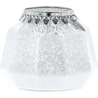 Riverdale - waxinelichtjeshouder - Sfeerlicht - Glow - wit - H14 cm - Ø 18 cm - glas