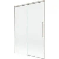 Mexen Rox badwand 2-delig schuifbaar 120 x 150 , transparant, geborsteld nikkel - 8C9-120-001-97-00