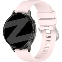 Bandz Siliconen 'Classic' bandje geschikt voor Garmin Vivoactive 4s / Vivomove 3s / Venu 4 - 41mm / Venu 3s / Venu 2s / Forerunner 265s / Forerunner 255s - Lichtroze
