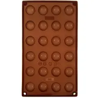 Orion Chocoladevorm en Chocolade Silicone Bruin 30x17,5x1,5 cm - Bonbonvorm - Chocolade Praline Bonbons Snoep Vorm - Bakvorm - Fondant - Ijsklontjes