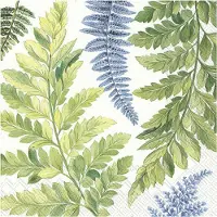 IHR Feest servetten Botanisch thema - 60x - Groen - 3-laags - bladeren - 33 x 33 cm