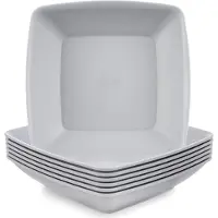 Orion Diep Borden Plastic Grijs 17,5 cm, 500 ml 6 stuks - Set - Soepbord - Diepe Borden - Pastabord