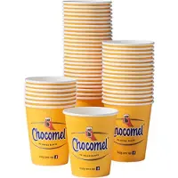 Chocomel CHOCOMELBEKER 250 ML Wegwerp Koffiebeker Set - Coffee To Go - Papieren Onderweg Koffie Beker (Zonder Deksel) - 50 Stuks