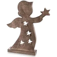 Orion Beeld Houten Kerst Engel MANGO 43 cm - Decoratieve Figur - Decoratie - Beeldje