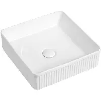 Mexen Grovo ingebouwde wasbak geribbeld 37 x 37 cm, wit - 22303700