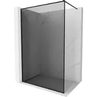 Mexen Kioto-XF douchewand Walk-in met frame 80 x 202 , grafiet 10 mm, zwart - 800-080-104-70-40-X