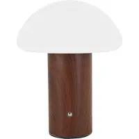 Strühm TRUFLA Led - Tafellamp Oplaadbaar – Draadloos en dimbaar – CCT Aanpaasbare licht kleur - Warm wit / Daglicht / koud wit - Moderne touch lamp – Nachtlamp Slaapkamer – 25 cm – Wenge kleur