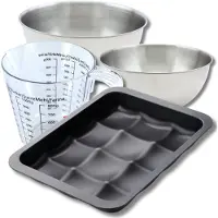 Zenker Bakkerset met bakvorm voor 12 mini broodjes, 2 mengkommen, maatbeker en spatel