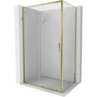 Mexen Exo schuifbare douchecabine 190 x 95 , transparant, goud - 8151-190-095-50-00