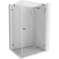 Mexen Lunar draaideur douchecabine rechts 70 x 90 , transparant, roze goud - 834-070-090-60-00-P