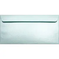 Netuno Metallic (parelmoer) blauwe enveloppen DL - 110 x 220 mm - 25 stuks - HK zelfklevend met plakstrip - 120 gram - Majestic -