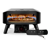 Cozze 13” Pizza oven op Gas – Black Edition – Roterende Pizzasteen – Met Deur – Tot 630°C – Ø34 cm