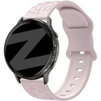 Bandz Siliconen 'Flowers' bandje geschikt voor Garmin Vivoactive 4s / Vivomove 3s / Venu 4 - 41mm / Venu 3s / Venu 2s / Forerunner 265s / Forerunner 255s - Roze