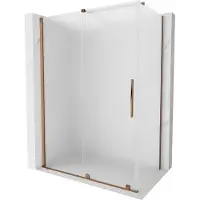 Mexen Velar schuifbare douchecabine 160 x 85 , ijs, roségoud - 871-160-085-31-60