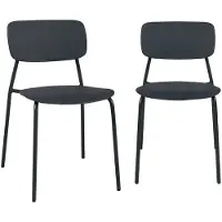 Sweeek - Set van 2 stapelbare tuinstoelen van staal en kunststof - liva