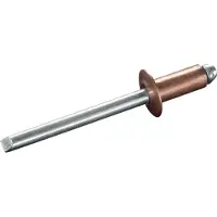 Goebel - 1000 x Blindklinknagels (Ø x L) 4 x 12 mm - Koper / Staal verzinkt - Vlakke kop - STANDARD - 7050140120 - ISO16582 - Popnagel