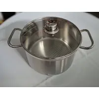 Sitram Lido hoge kookpot 24 cm glas deksel greep metaal