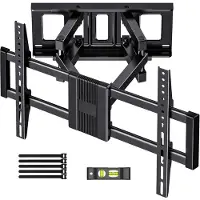 Aura TV Beugel Draaibaar en Kantelbaar - TV Beugel Draaibaar - TV Beugel Kantelbaar - Zwart- 45cm x 30cm x 9cm