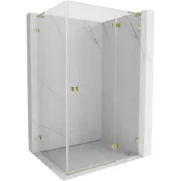 Mexen Lunar L draaideur douchecabine rechts 75 x 90 , transparant, goud - 834L-075-090-50-00-P