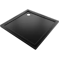 Mexen Flow douchebak vierkant slim 100 x 100 , zwart mat - 46S701010