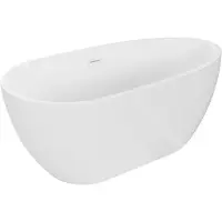 Mexen Eos vrijstaande badkuip 150 x 75 , wit, witte overloop - 52471507500-20