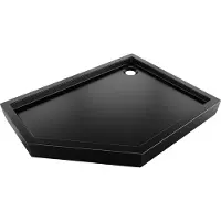 Mexen Flow+ vijfhoekige douchebak rechts 90 x 80 , zwart mat - 46P708090RH