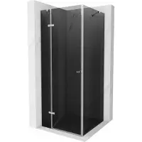 Mexen Roma douchecabine draaiend 100 x 100 , grafiet, chroom - 854-100-100-01-40