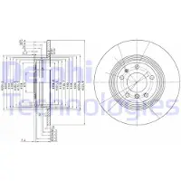 Delphi BG2671 Remschijf